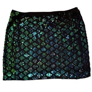 Kate Kasin Geometric Sequin Skirt Size 2XL